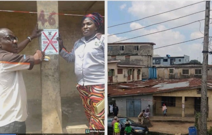 The Lagos State Government has sealed off a residential property on Adedosu Street, Otubu, Agege over the lack of a ‘sanitary toilet’ 