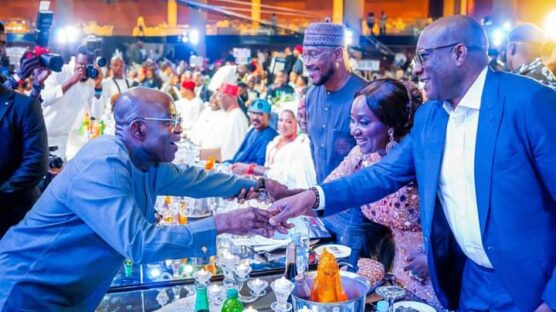 The Chairman of Air Peace, Dr Allen Onyema (right), has lauded President Bola Tinubu’s efforts in transforming Nigeria’s aviation industry