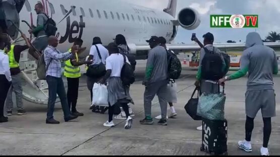 The Super Eagles have finally returned to Nigeria from Libya where they had been stranded since Sunday