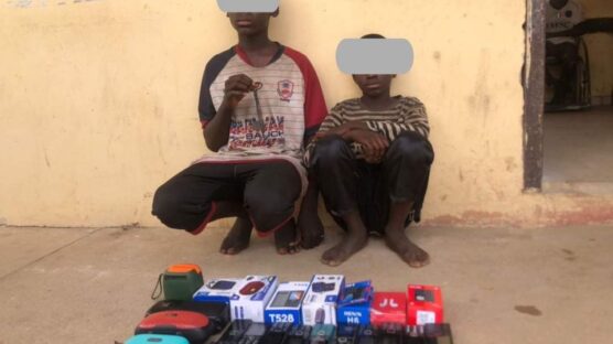 The Bauchi State Police Command has paraded two teenagers for allegedly stealing 100 cell phones, 75 MP4 players, and other mobile phone components