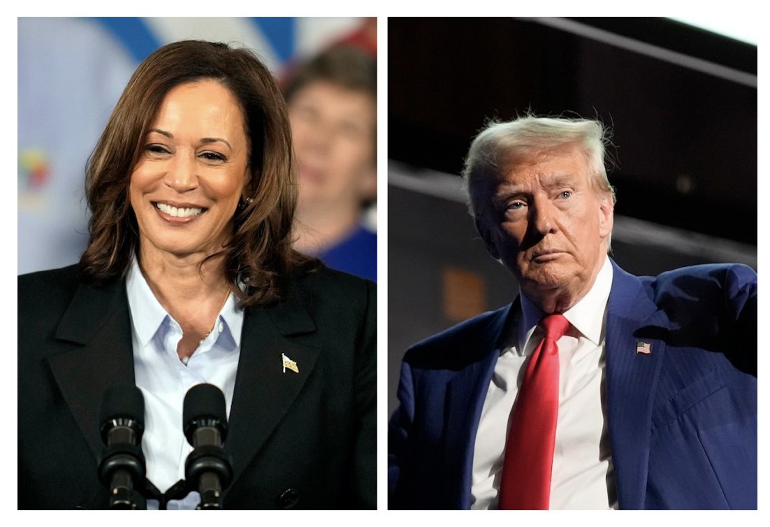 Kamala Harris (left) and Donald Trump will deploy starkly contrasting celebrity power this weekend in Pennsylvania and Michigan, two must-win states