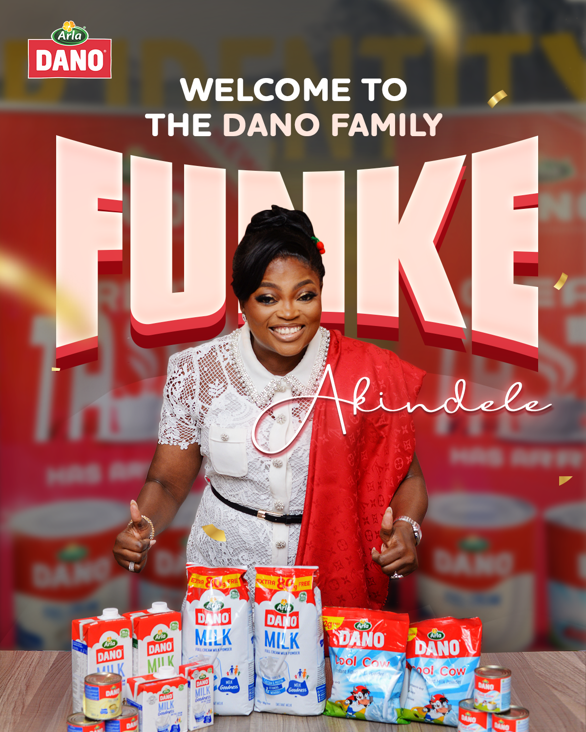 Unveiling of Funke Akindele as Brand Ambassador for Dano 