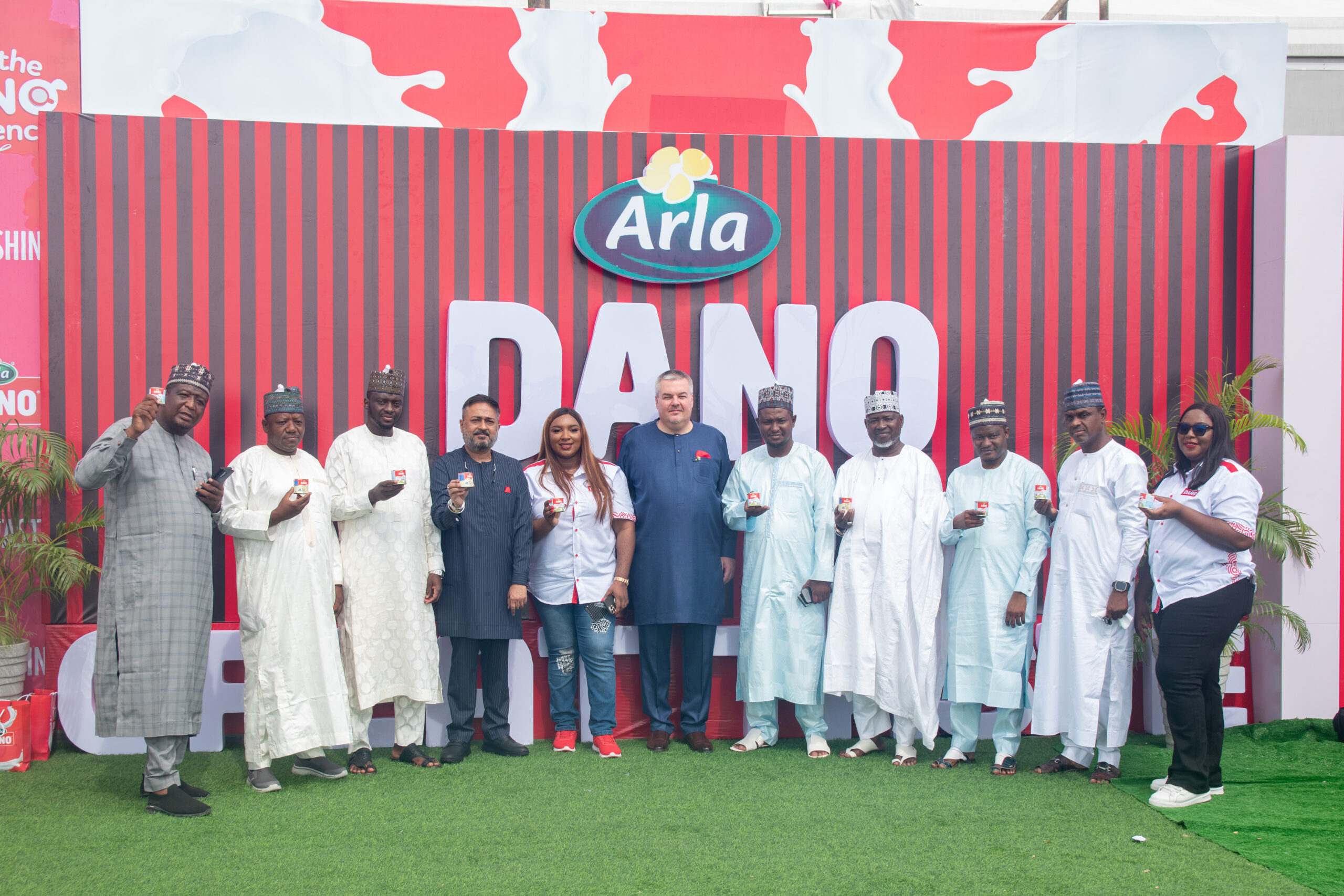 Guests at the launch of new Dano Milk variants: Mr Ripudarman Sharma, Ms Ifunanya Obiakor, Mr Peder Pedersen, Ms Ndidi Okoye and stakeholders