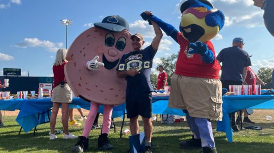 A 35-year-old Australian, Geoffrey Esper ate 45 pork rolls to win the eating league in a sport called Major League Eating