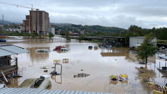 Heavy rains that flooded towns and triggered landslides left at least 16 people dead in Bosnia on Friday