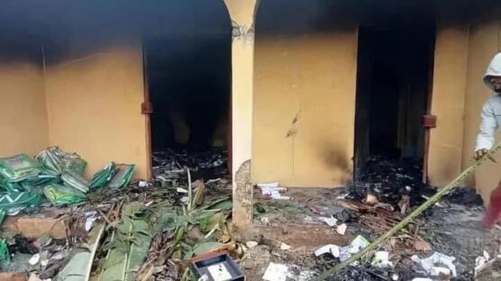 Hoodlums have set the Akwa Ibom State Independent Electoral Commission office on fire