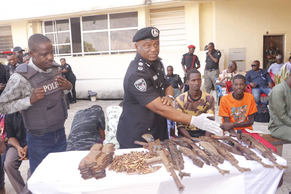 The FCT Commissioner of Police, Tunji Disu, paraded eight suspected bandits and kidnappers on Monday