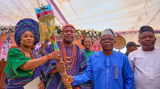 Ondo State Governor Lucky Aiyedatiwa has crowned Oba Samuel Oluwashola Adesanmi Daramola as the 20th Olupele of Ipele