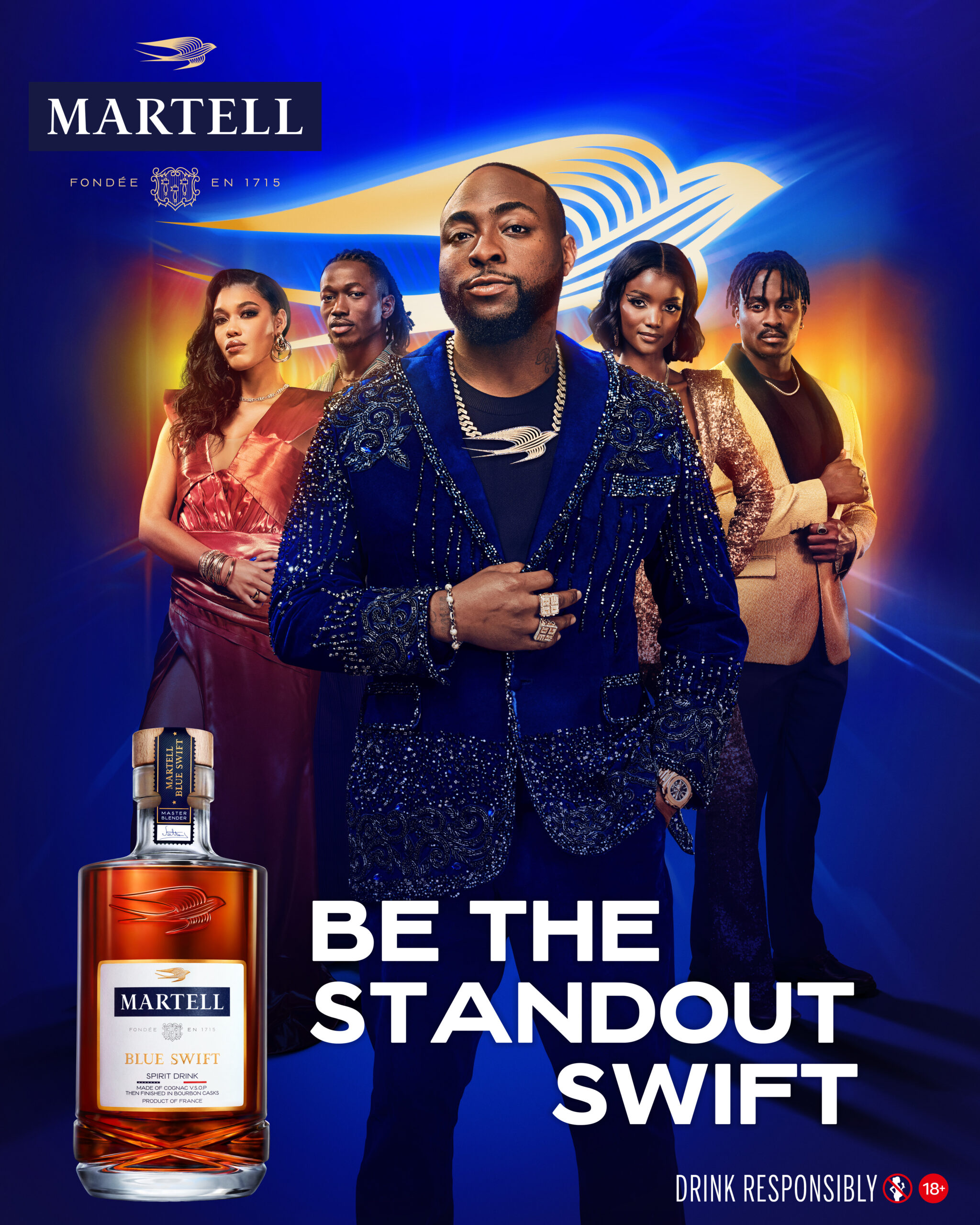 Davido and Martell in "Be the Standout Swift" campaign