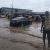 Flooded streets leave commuters stranded after heavy rainfall in Ejigbo