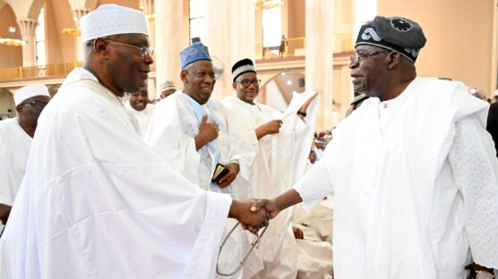 Former Vice President Atiku Abubakar (left) has said that he did not lose the 2023 presidential election as it was criminally stolen from Nigerians