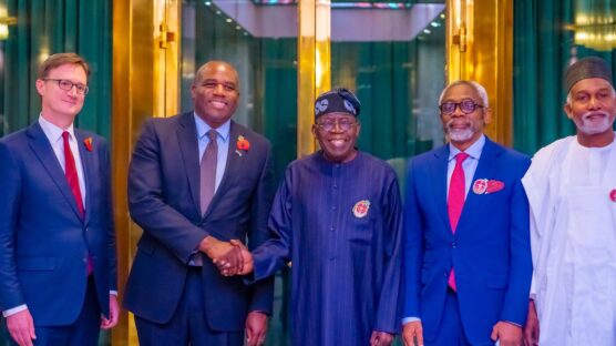 President Bola Tinubu receives the UK Secretary of State for Foreign, Commonwealth and Development Affairs, David Lammy