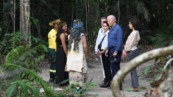 Joe Biden, accompanied by his daughter Ashley and granddaughter Natalie, has made history as the first sitting U.S. president to visit the Amazon Rainforest