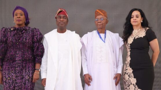 Lagos State Deputy Governor, Obafemi Hamzat (2nd from left) at the opening of the 2024 Lagos International Trade Fair on Friday