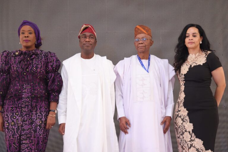 Lagos State Deputy Governor, Obafemi Hamzat (2nd from left) at the opening of the 2024 Lagos International Trade Fair on Friday