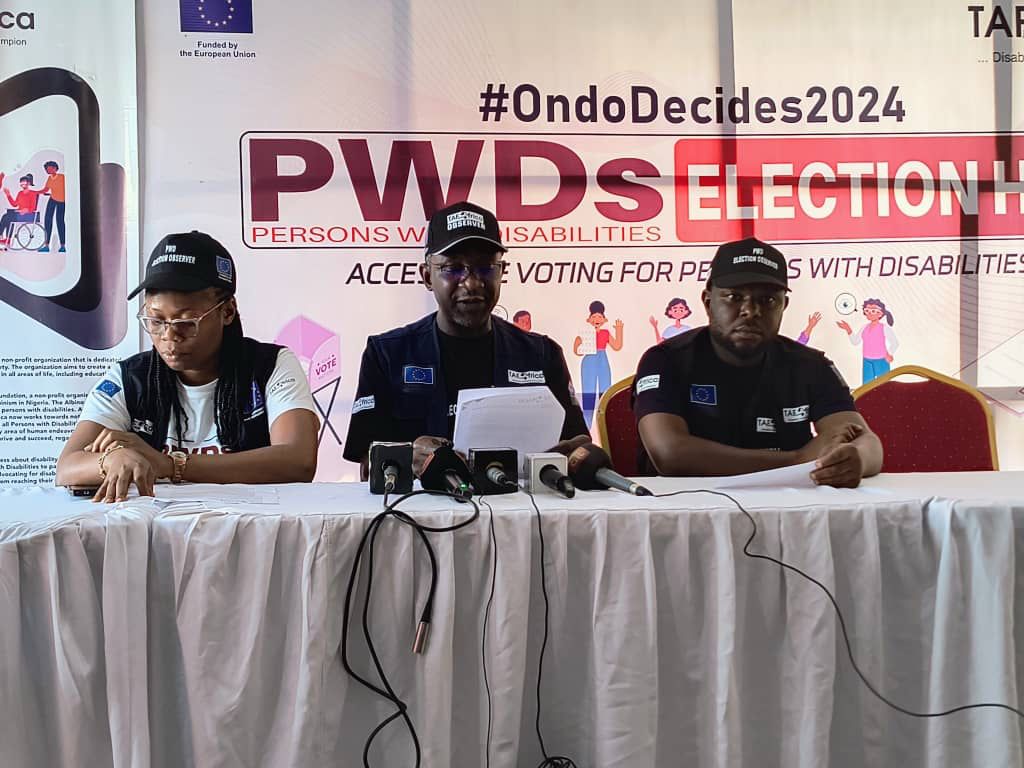 A group, TAF Africa has urged the Independent National Electoral Commission (INEC) to improve on the treatment of persons with disabilities (PWDs) during elections