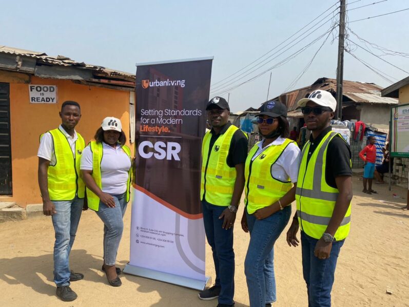 Urban Living Development Limited leads a community cleanup and “Operation Feed 500” in Badore Ajah, promoting environmental sustainability and tackling food insecurity.