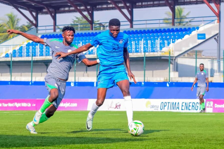 Seamoriow FC narrowly lost 3-2 to the home-based Super Eagles in a thrilling friendly match, showcasing their rising stature in Nigerian grassroots football.