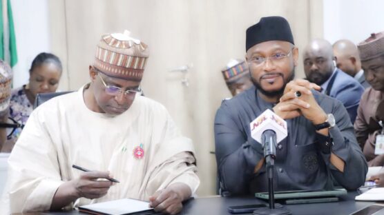 Governor Dauda Lawal and Minister of Livestock Development, Idi Mukhtar Maiha, discuss plans to launch a ranching project in Zamfara, positioning the state as a pioneer in Nigeria’s livestock modernisation agenda.