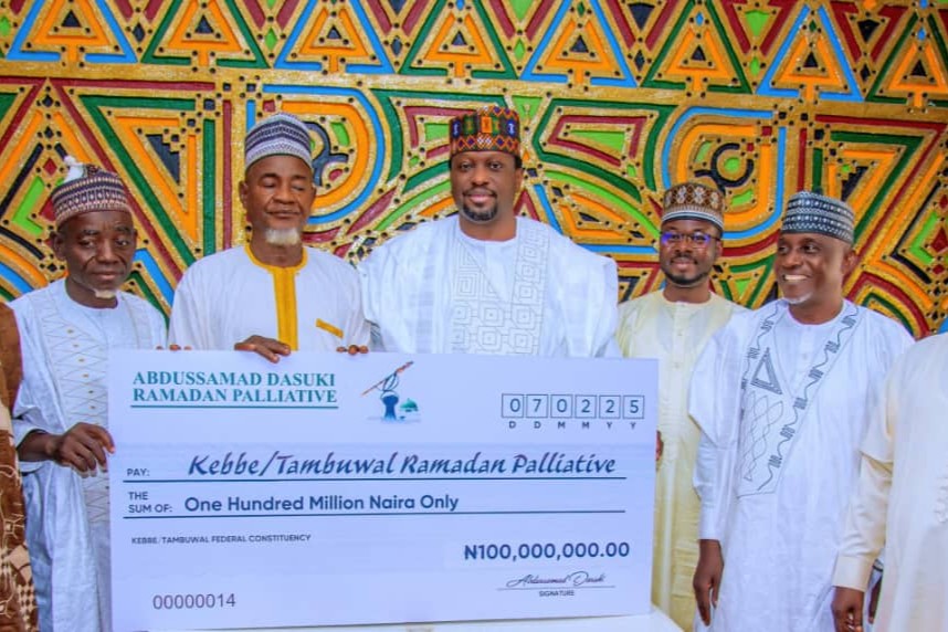 House of Representatives member Abdussamad Dasuki has donated N100 million for Ramadan palliatives in Kebbe/Tambuwal Federal Constituency, Sokoto State, to support the local Muslim community during the Holy Month.